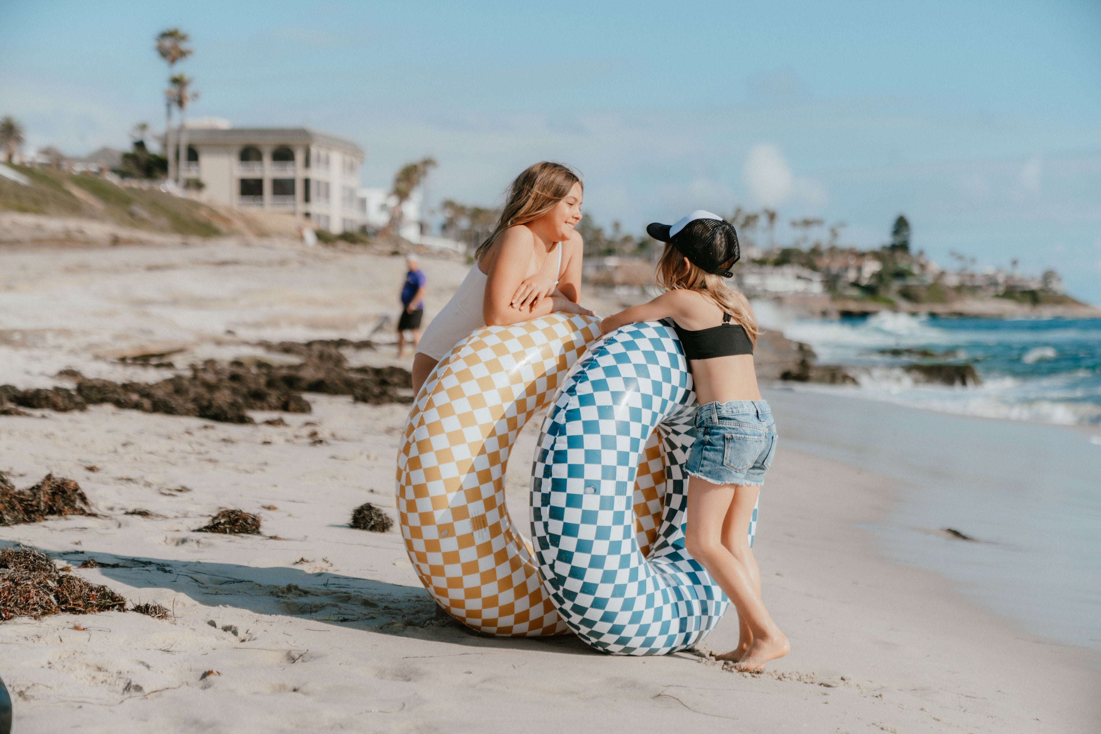 Blue pool hot sale floats