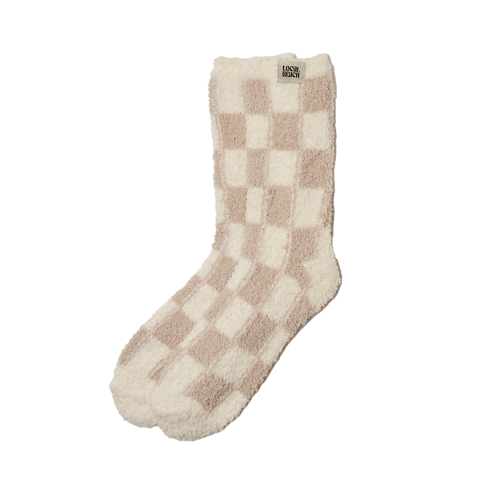 CozyChic® Women's Plaid Sock - Cream / Tan