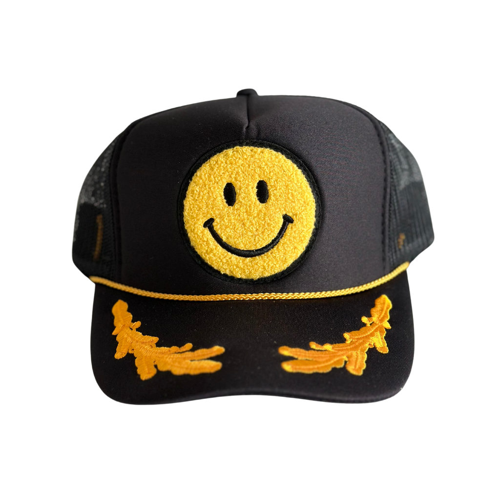 Smiley Face With Cap Patch