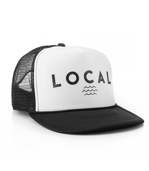 BUF Black Trucker Hat/White - Village Designs Boutique