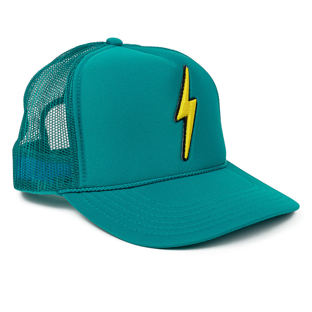 Lightning Bolt Emoji Kids Trucker Hat Blk / One Size